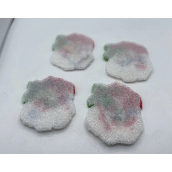 Christmas Plastic Canvas Coasters Set of 4 with Holder Mug Cup Kitsch Retro - Picture 13 of 14